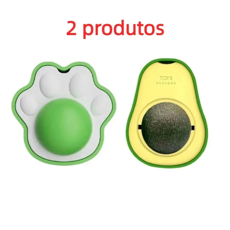 Abacate De Brinquedo Para Gatos Com Catnip Erva Gato Natural Kit1/ 2/3/4 Unid Envio imediato AgoraFacilita