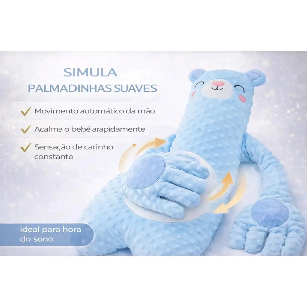 Almofada Calmante Para Bebê Pelúcia Faz Palmadinhas AgoraFacilita