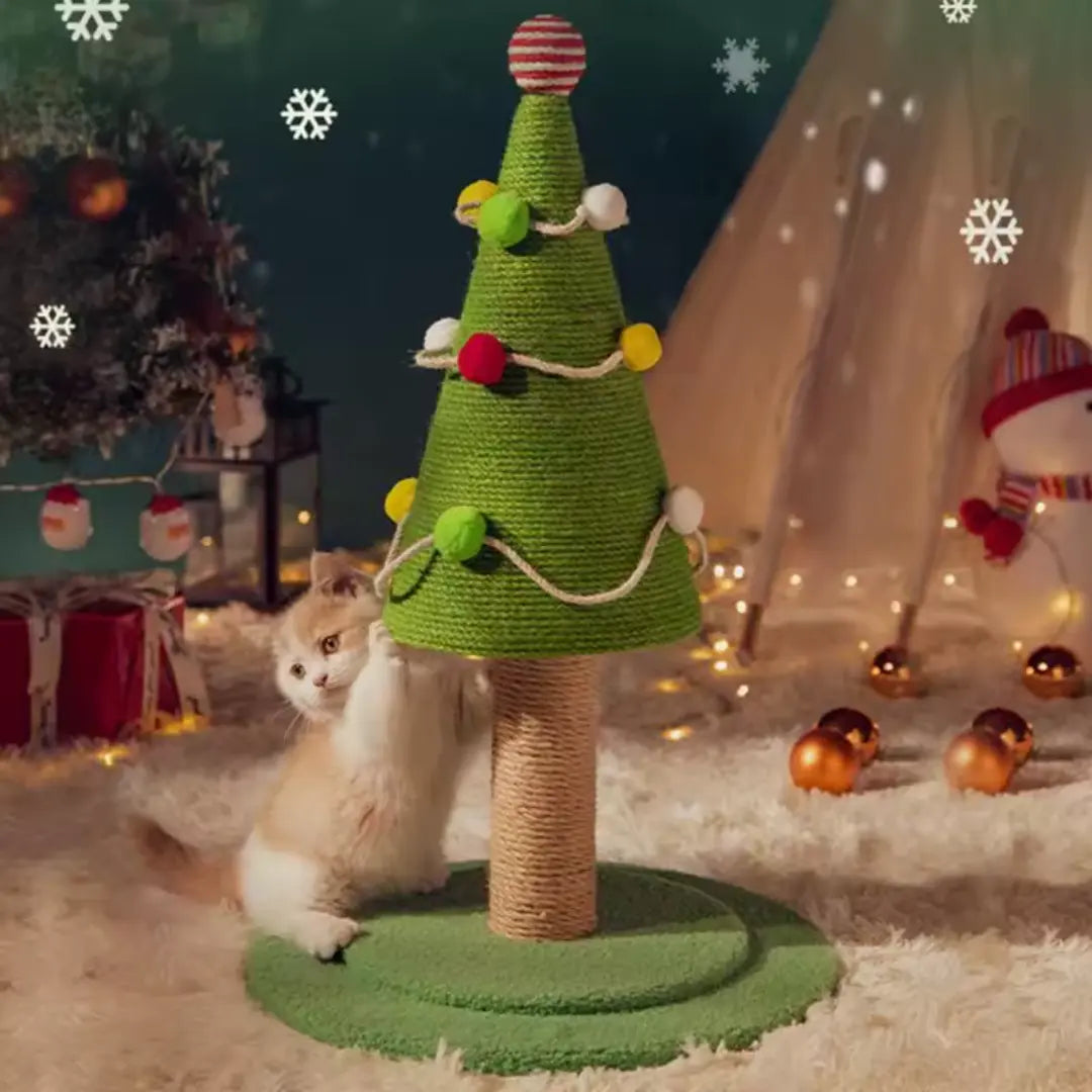 Árvore de Natal Arranhável para Gatos Mimers