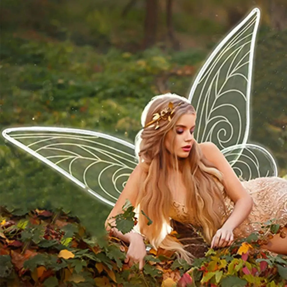 Asa Fada Sininho Tinker Bell Borboleta Elfo Duende Fantasia Asas Criança Adulto Cosplay Festa Carnaval Halloween Teatro AgoraFacilita