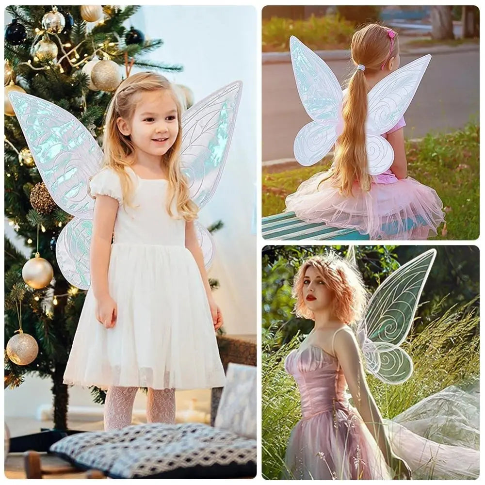 Asa Fada Sininho Tinker Bell Borboleta Elfo Duende Fantasia Asas Criança Adulto Cosplay Festa Carnaval Halloween Teatro AgoraFacilita