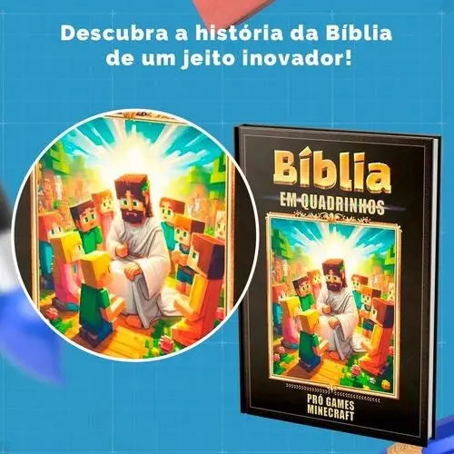 Bíblia em Quadrinhos Pró Games MineCraft Editora King Books Fácil Entendimento Infantil Todas Idades AgoraFacilita