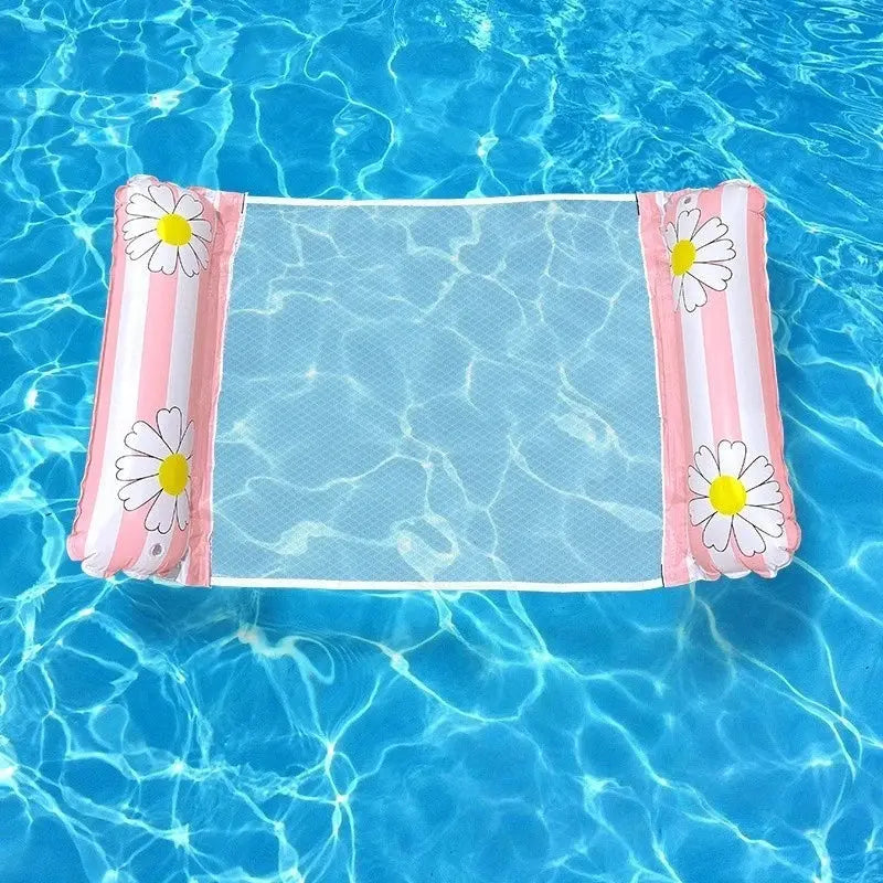 Bóia Flutuante com Rede para Piscina 120x80cm – Colchão Inflável Confortável para Relaxar no Verão AgoraFacilita