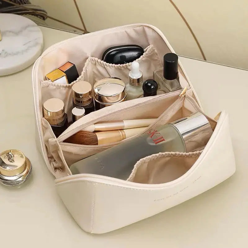 Bolsa Necessaire Organizador de Maquiagem Espaçosa Portátil Ideal para Viagem e Uso Diário AgoraFacilita