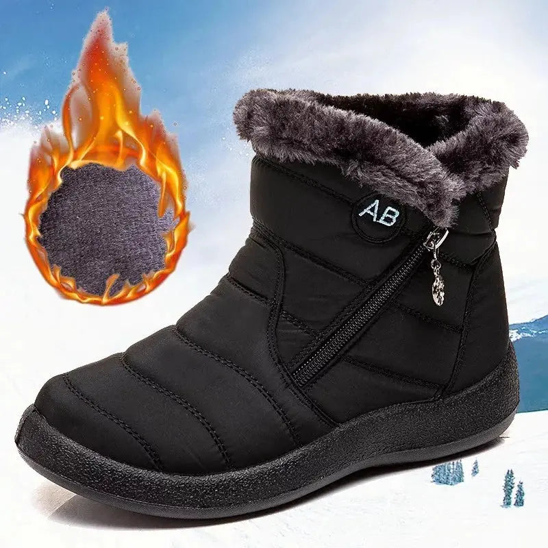 Bota Forrada com Pelos Impermeável de Inverno, Neve Frio Intenso AgoraFacilita