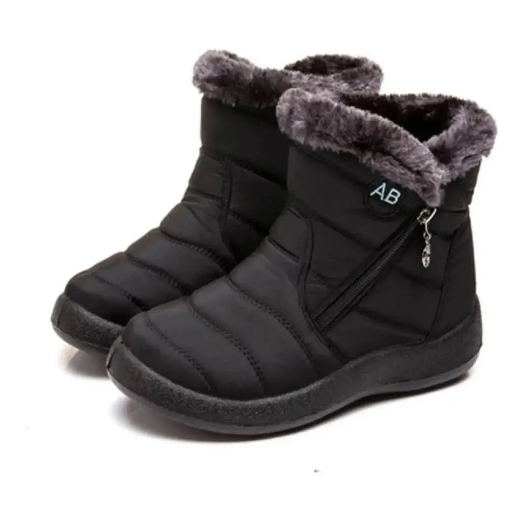 Bota Forrada com Pelos Impermeável de Inverno, Neve Frio Intenso AgoraFacilita