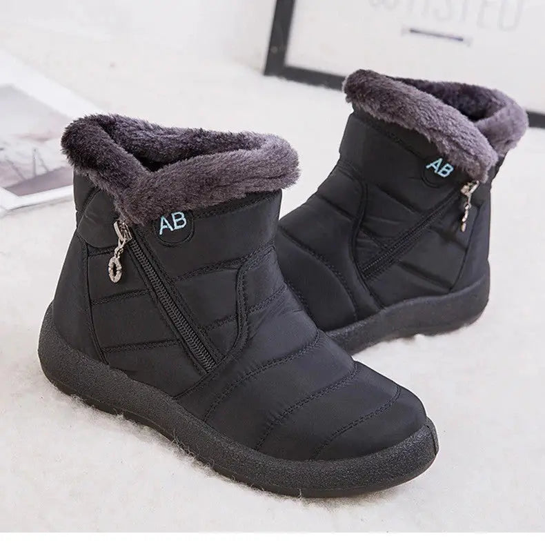Bota Forrada com Pelos Impermeável de Inverno, Neve Frio Intenso AgoraFacilita