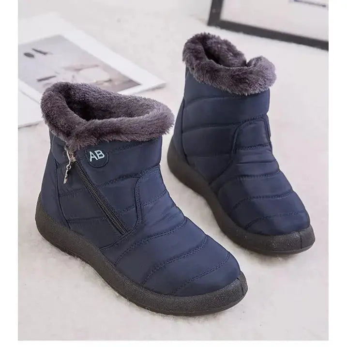 Bota Forrada com Pelos Impermeável de Inverno, Neve Frio Intenso AgoraFacilita