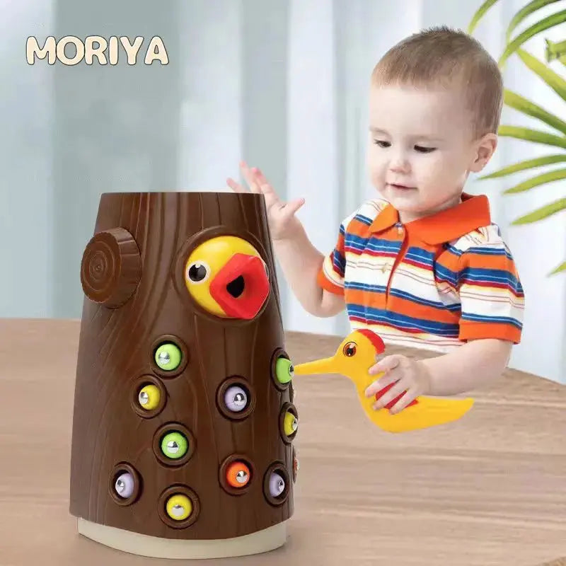 Brinquedo Pica-Pau para o Desenvolvimento Intelectual | Capturador Magnético de Insetos para Crianças de 2 a 5 Anos AgoraFacilita