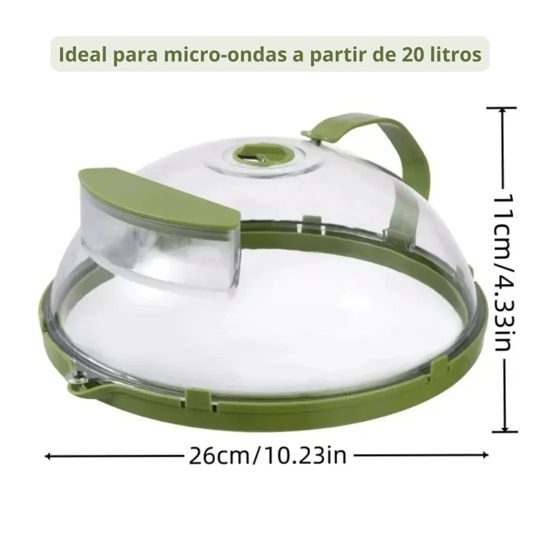 🌟 CLEARCOVER – A tampa que mantém suas refeições suculentas 🍲 e seu micro-ondas sempre limpo 🧼! PECHINCHA CHIC