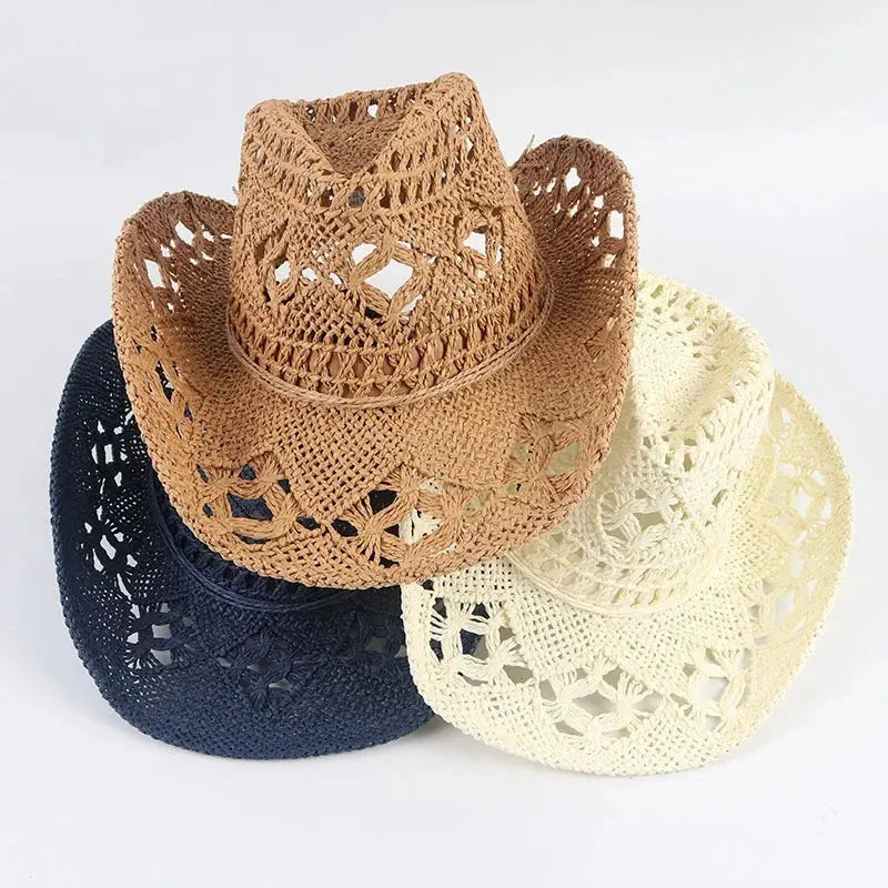Chapéu gypsy feminino de Praia de Palha Durinha estilo Cowboy Hippie Chic moda boho Virginia AgoraFacilita