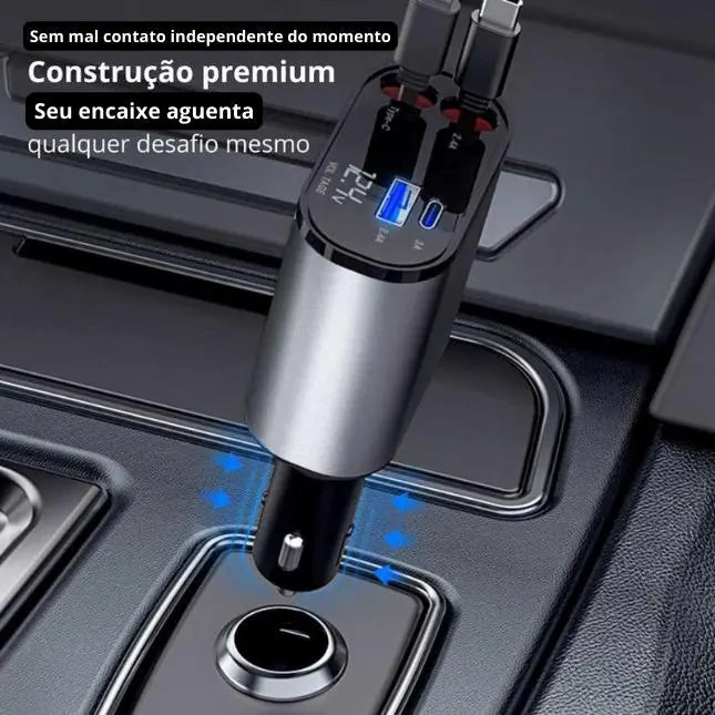 Charger Pro - Carregador 4 em 1 Automotivo 5x mais rápido AgoraFacilita