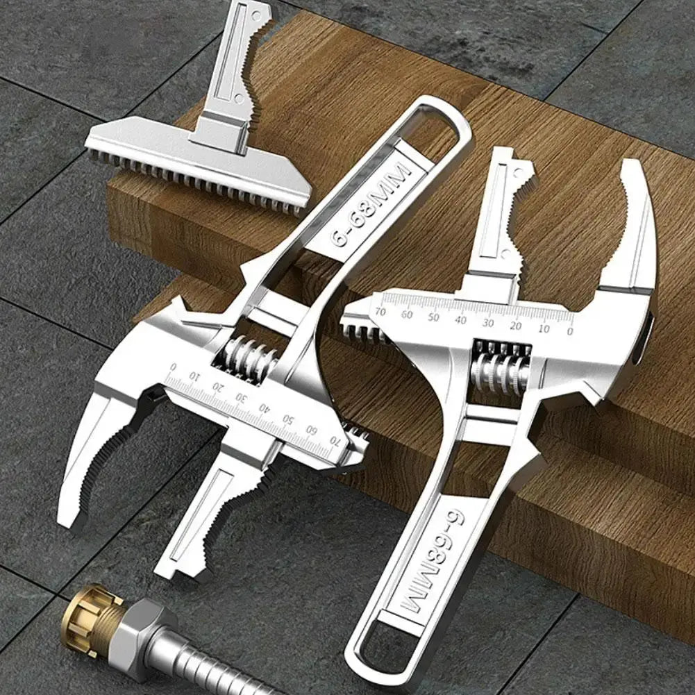 Chave Ajustável Universal de Grande Abertura 6–68mm – Multiuso para Reparos Domésticos e Tubos Produtgy