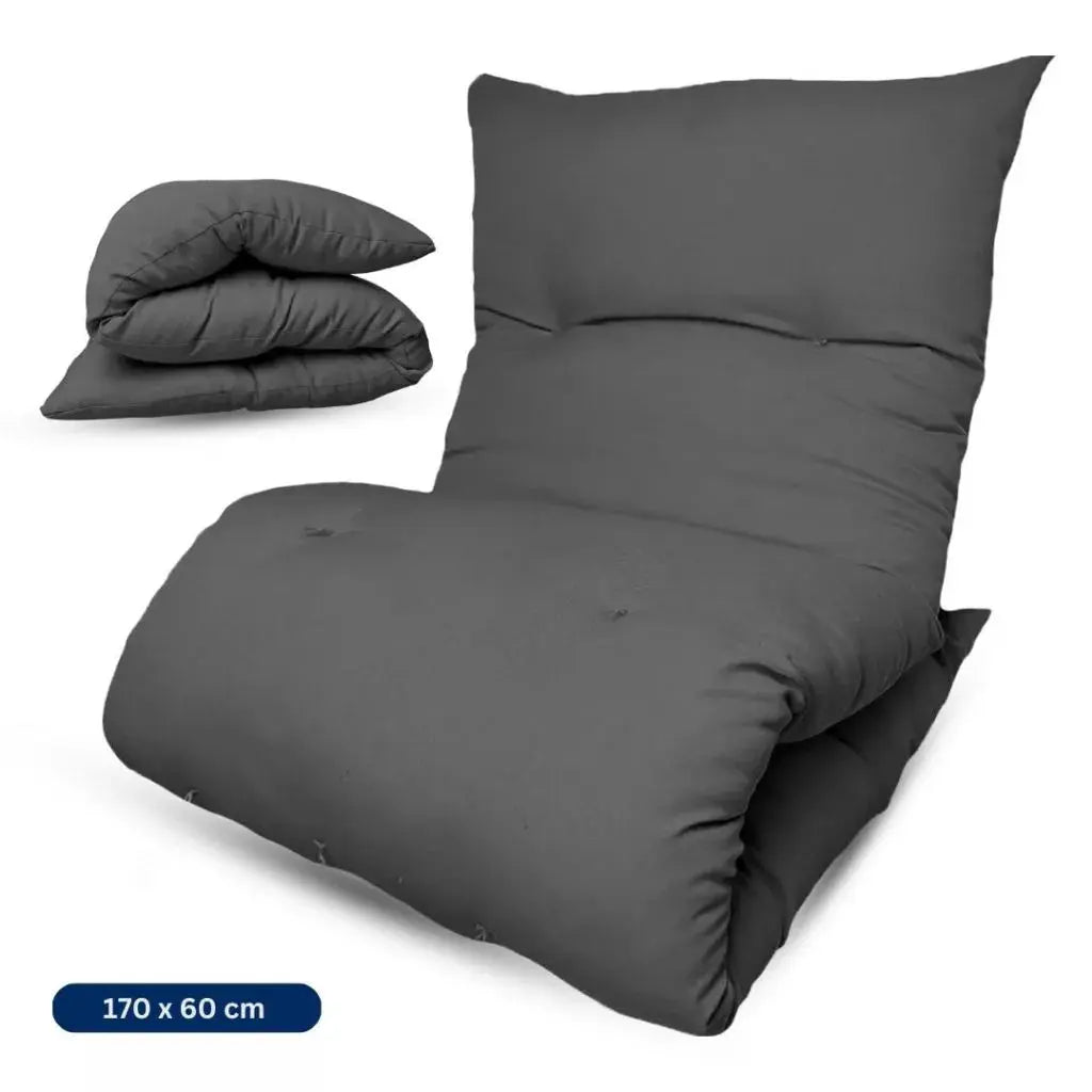 Colchonete Futon 170X60 CM Solteiro Dobrável Decorativo acampamento Almofada sofá AgoraFacilita
