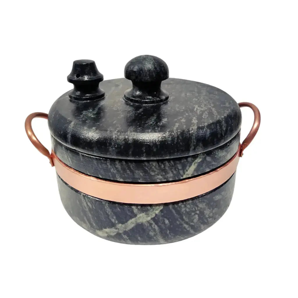 Panela Pressão 2L + Frigideira P pedra sabão AgoraFacilita