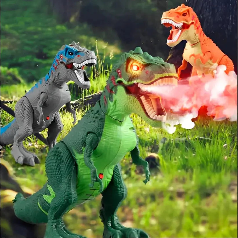 Dinossauro Rex de Brinquedo Realista – Tiranossauro que Anda e Solta Fumaça Produtgy