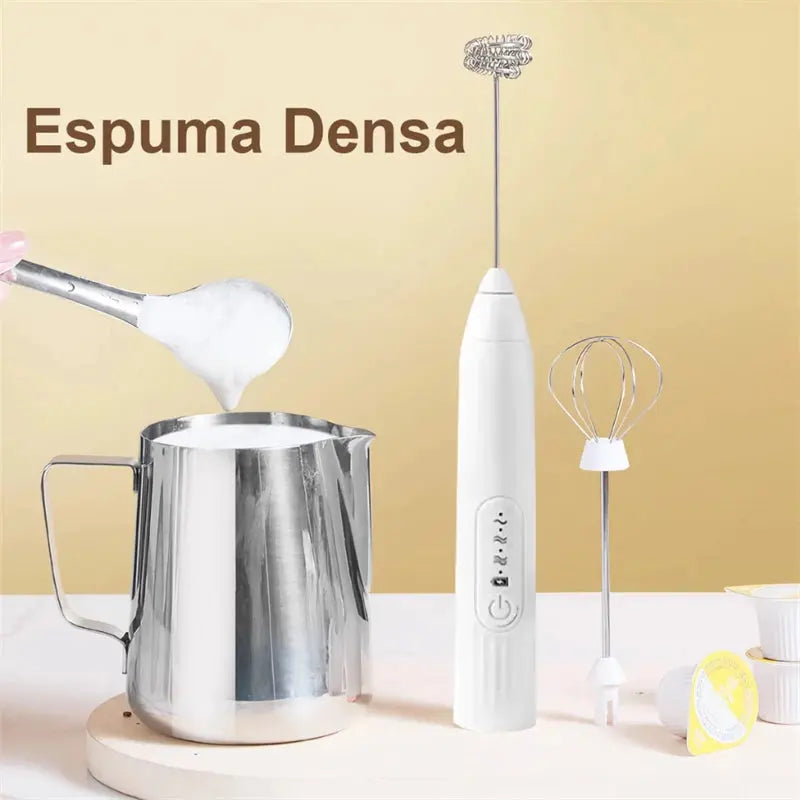 Electro Nest Misturador Bebidas Ovos Mini Mixer Fuê Portátil Elétrico Recarregável FR02 AgoraFacilita