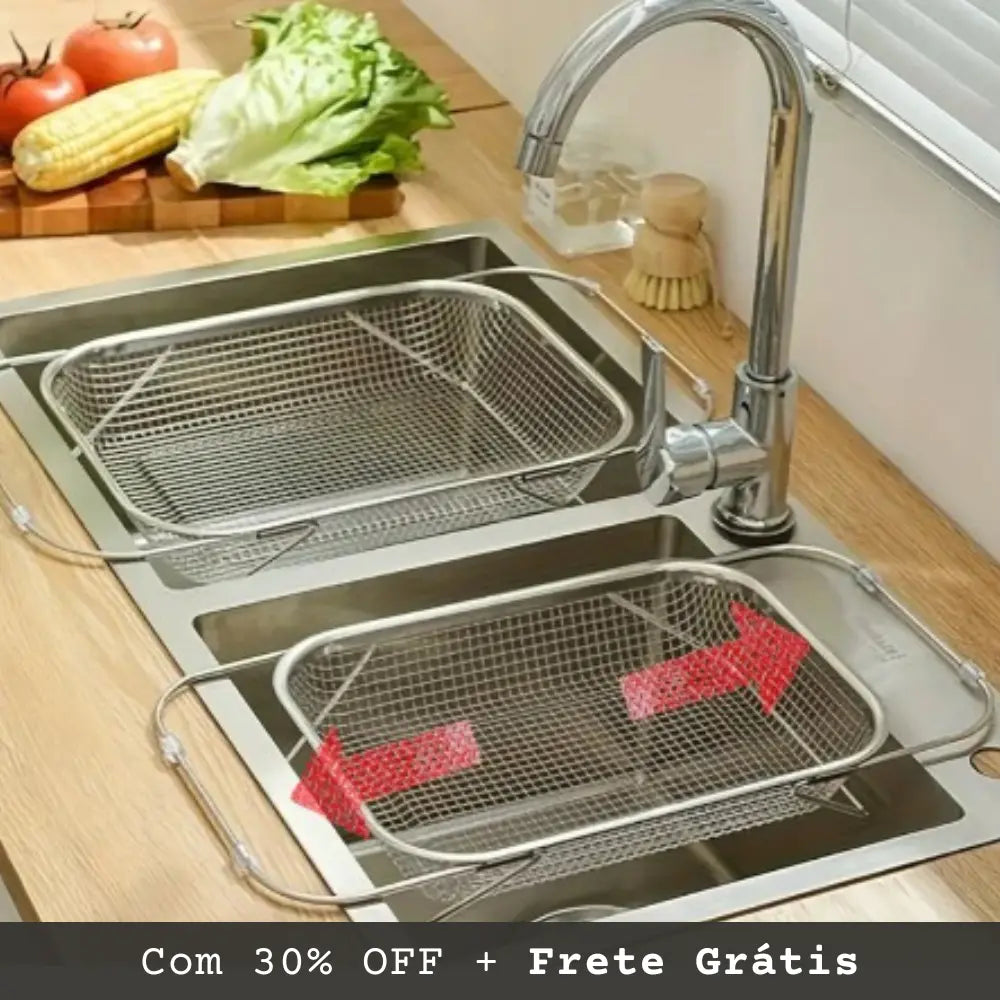 Escorredor Flex Aço Inox - Tida (DESCONTO PROMOCIONAL) Decoratida