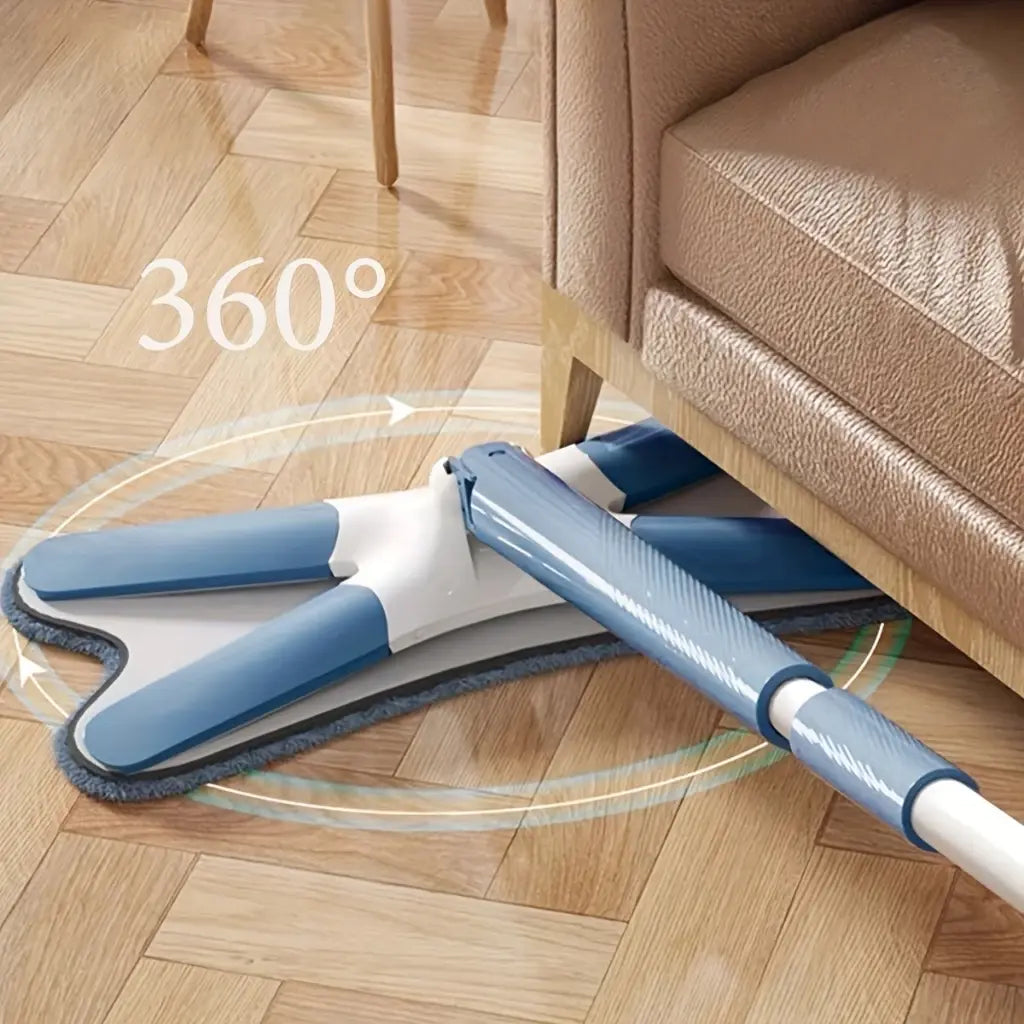Esfregão Giratório 360° com Torção Lava e Seca de Microfibra AgoraFacilita