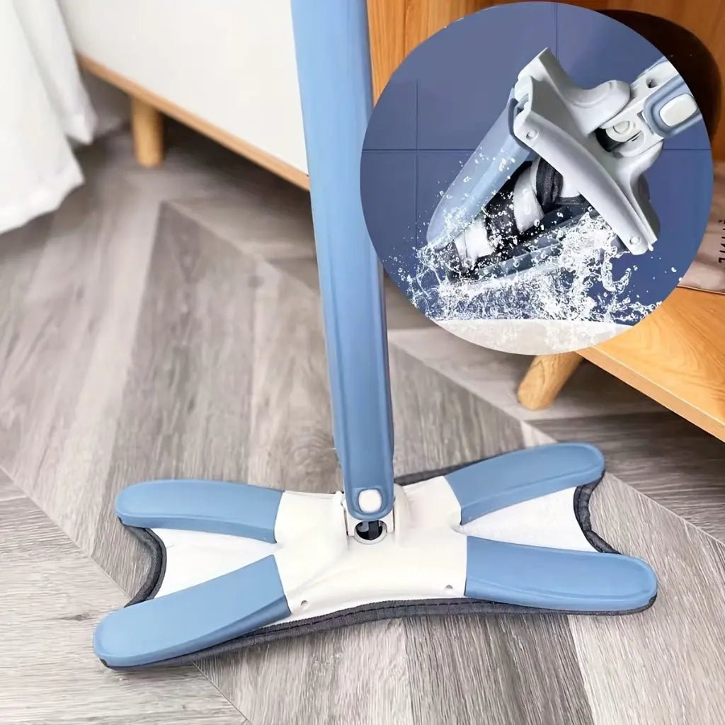 Esfregão Giratório 360° com Torção Lava e Seca de Microfibra AgoraFacilita