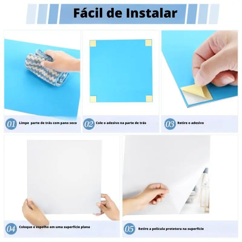 Espelho Adesivo Inquebrável Decorezzo
