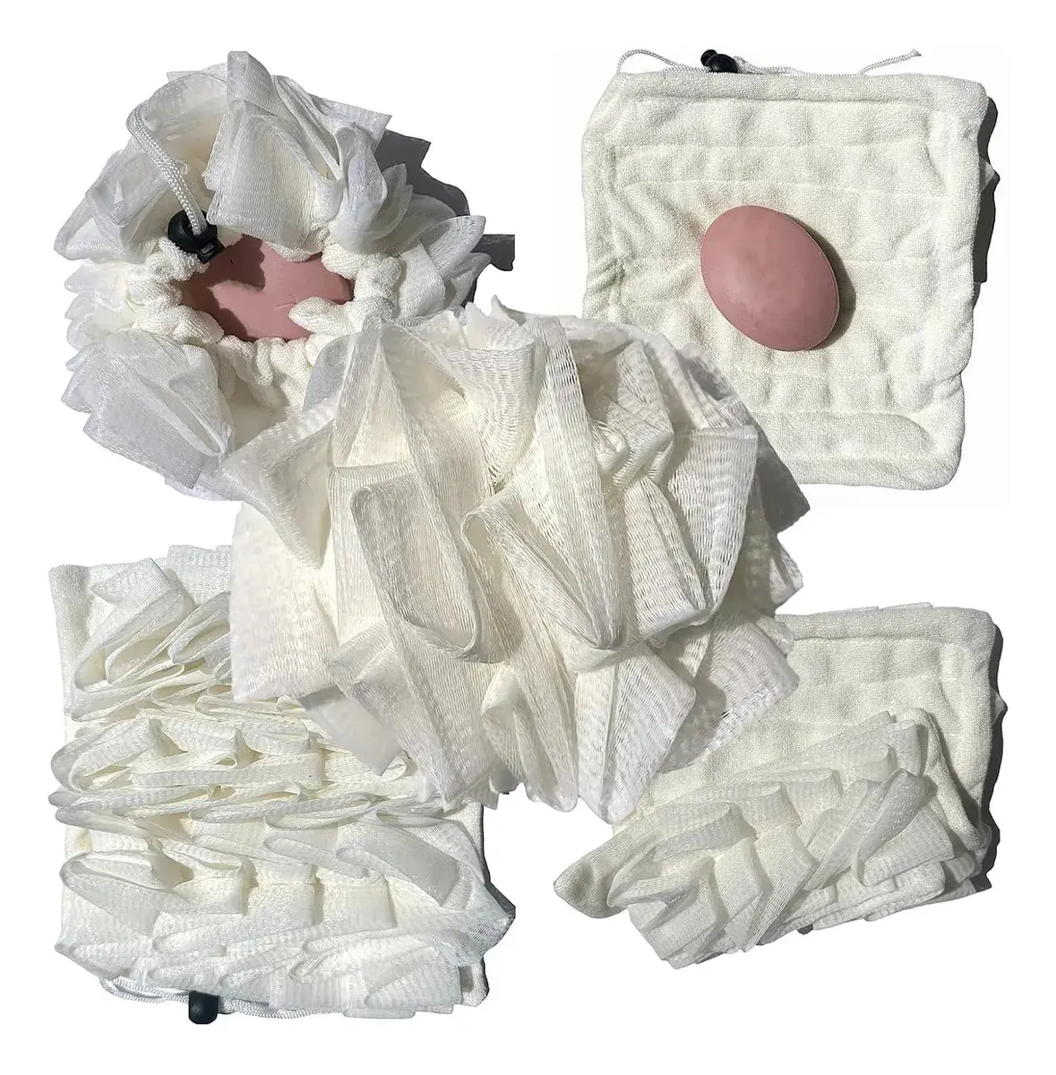 Esponja De Banho Nylon Bucha Esfoliante Corpo E Rosto 2 Em 1 AgoraFacilita