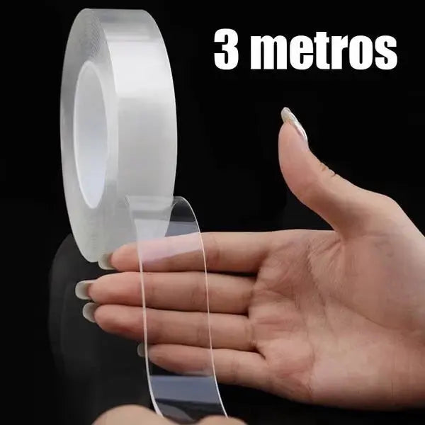 Fita Adesiva Dupla Face Transparente Nano Pu Gel AgoraFacilita