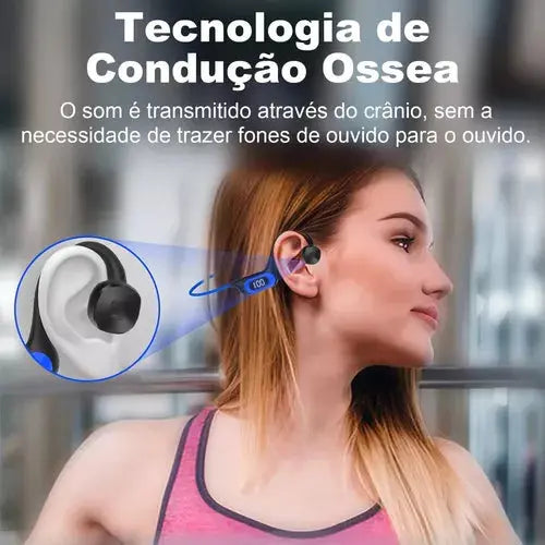 Fone de Ouvido por Condução Óssea Bluetooth 5.1 U9 AgoraFacilita