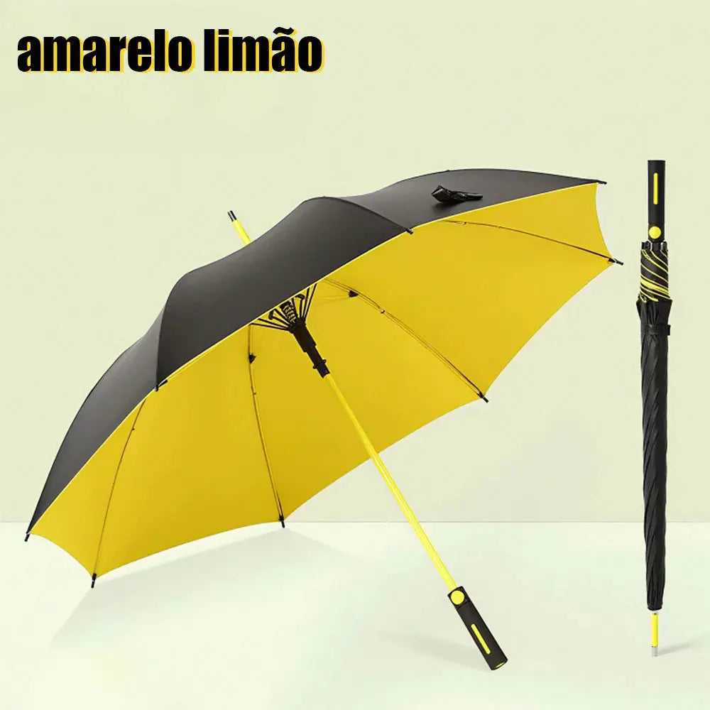 Guarda-Chuva Grande Automático à Prova de Tempestade – Fibra de Vidro e Blackout para 99% de Proteção UV AgoraFacilita