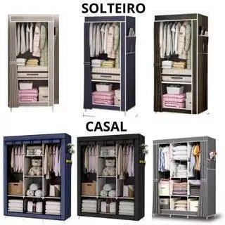 Guarda Roupa Portátil Desmontável Organizador Prático Solteiro e Casal AgoraFacilita