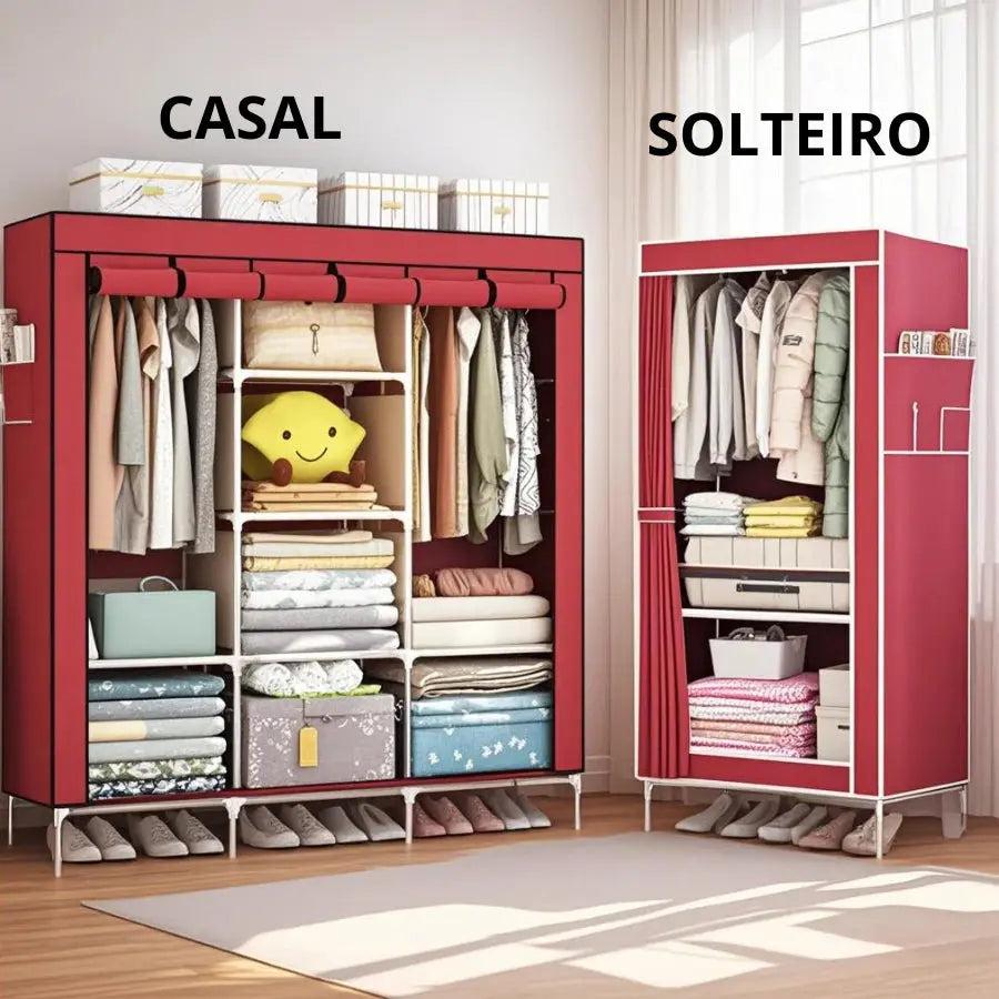 Guarda Roupa Portátil Desmontável Organizador Prático Solteiro e Casal AgoraFacilita