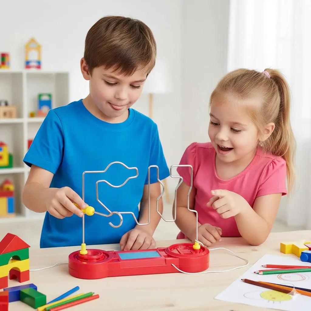 Jogo Desafio Do Choque Labirinto Brinquedo Infantil Som e Luz Divertido Educacional Criativo AgoraFacilita