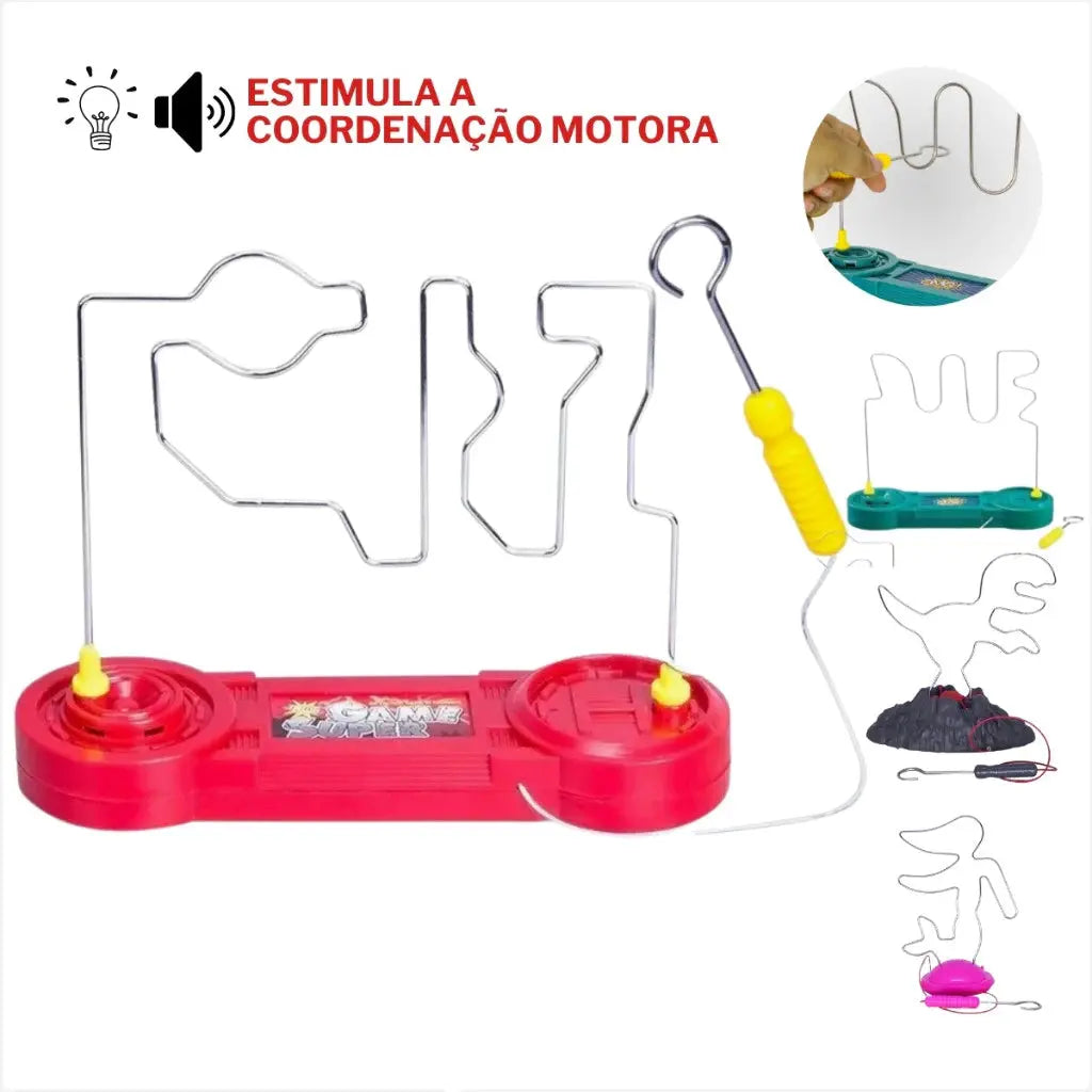 Jogo Desafio Do Choque Labirinto Brinquedo Infantil Som e Luz Divertido Educacional Criativo AgoraFacilita