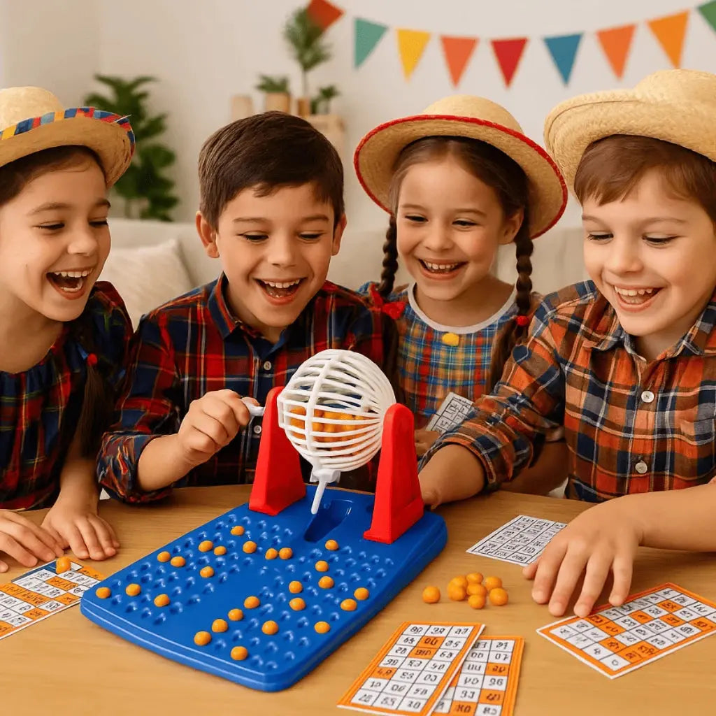 Jogo de Bingo Infantil com Globo Giratório – 48 Cartelas e 90 Bolinhas Produtgy