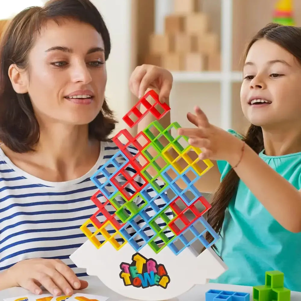 Jogo de Equilíbrio Educativo com Blocos de Empilhamento – Brinquedo Divertido para Crianças e Família Produtgy
