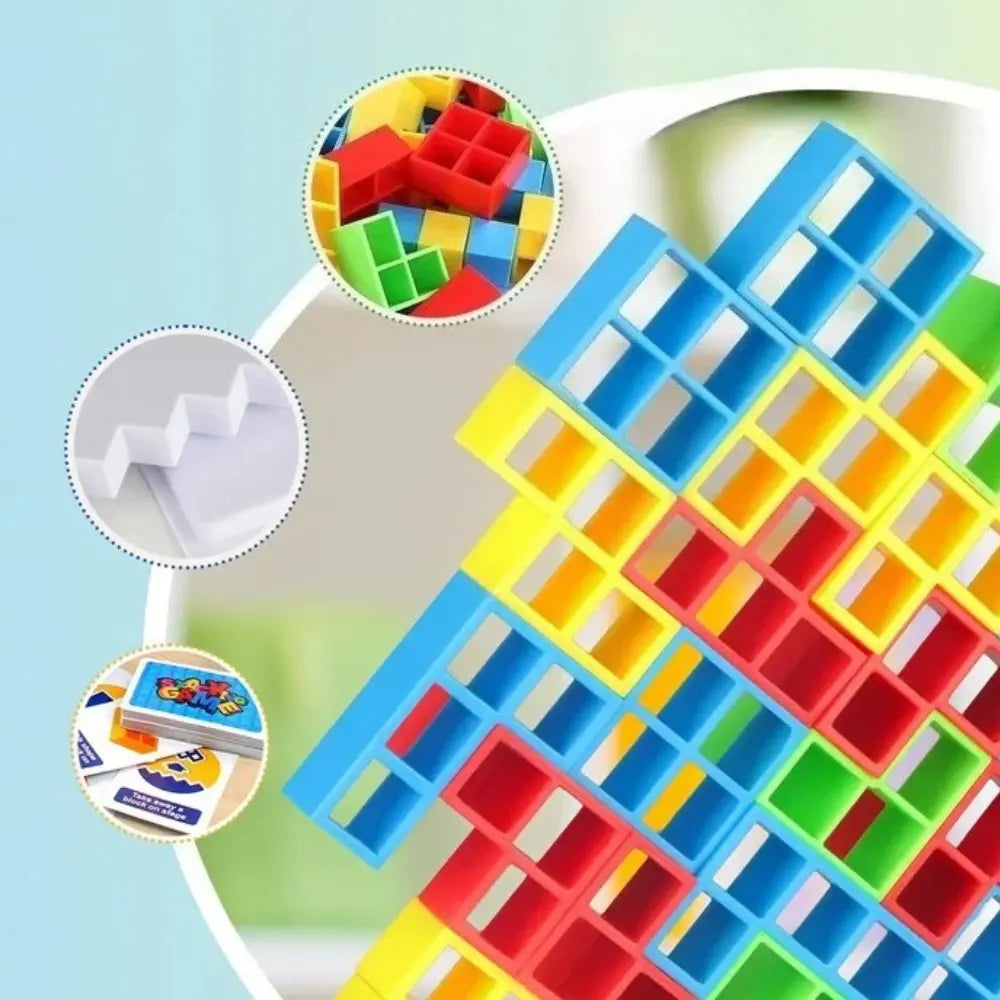 Jogo de Equilíbrio Educativo com Blocos de Empilhamento – Brinquedo Divertido para Crianças e Família Produtgy