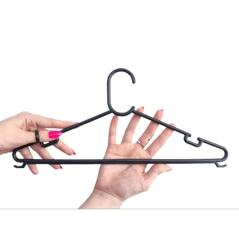 Kit 30 Cabides Pretos Adulto Reforçados para Roupas AgoraFacilita