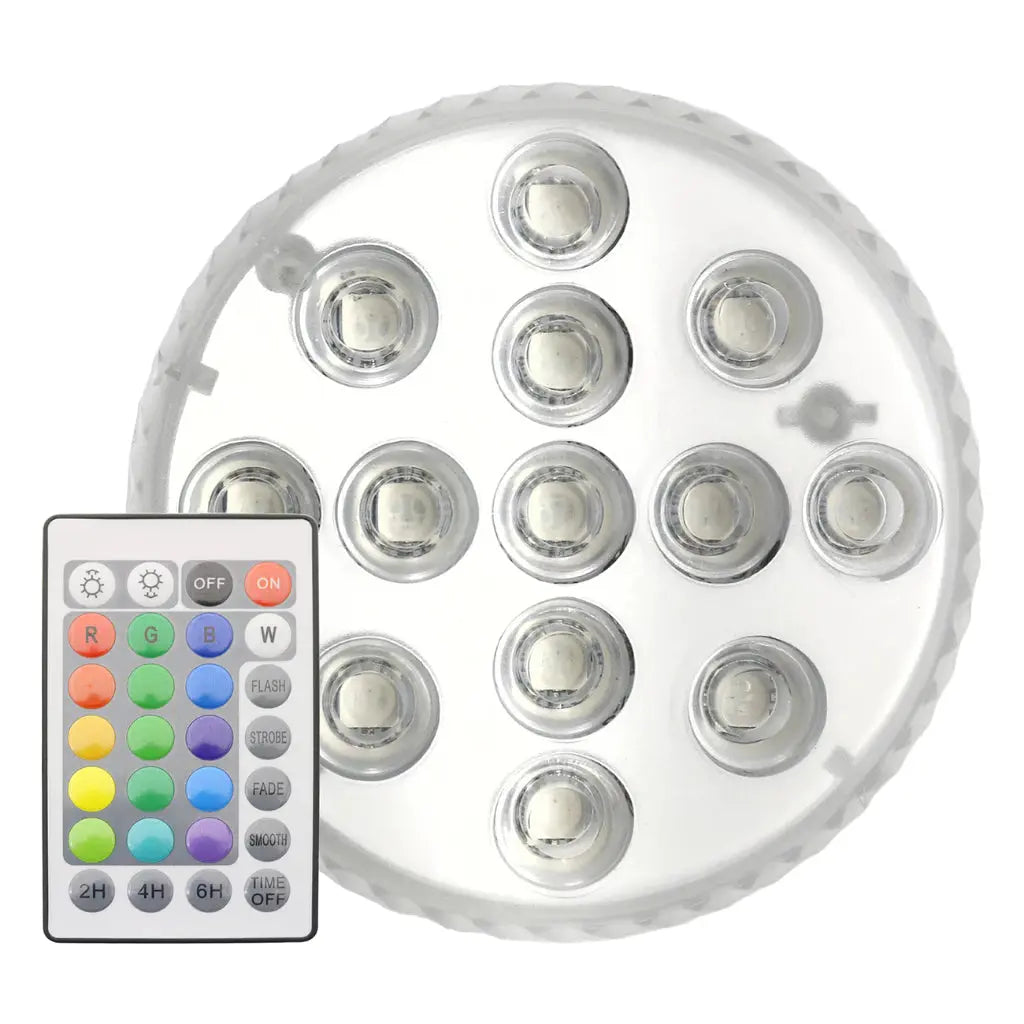 Kit 4 Luz Led Piscina Colorida Controle Remoto Pilha Ventosa Decoração Rgb AgoraFacilita