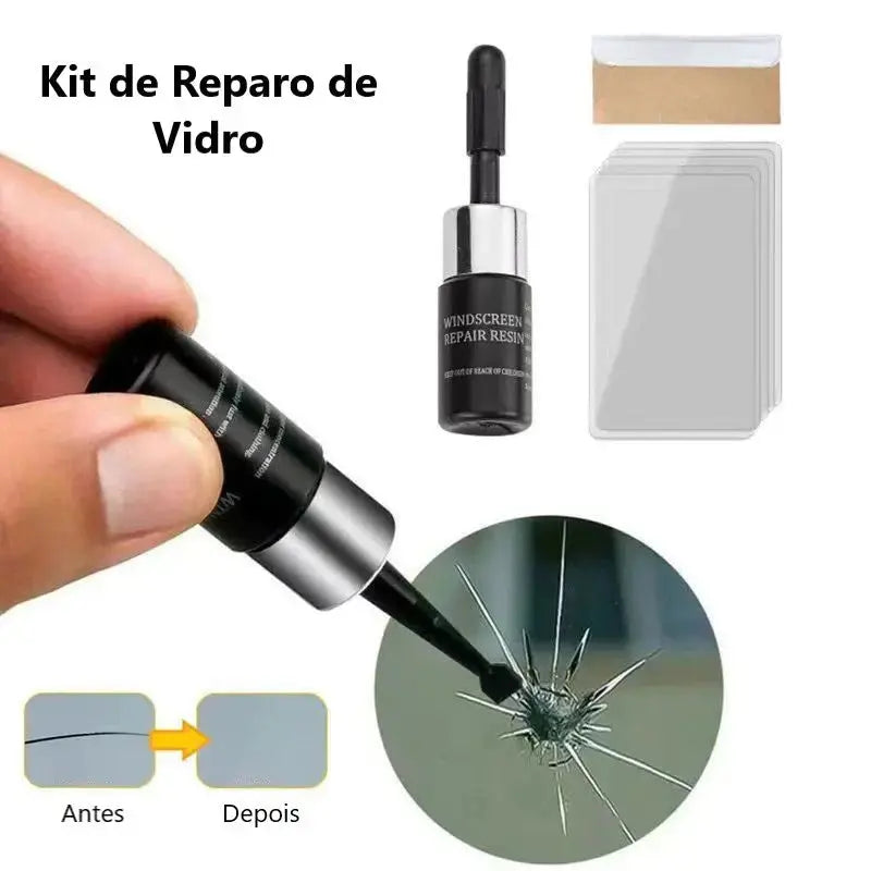 Kit Resina Reparador De Vidros Parabrisas Telas Trincados AgoraFacilita
