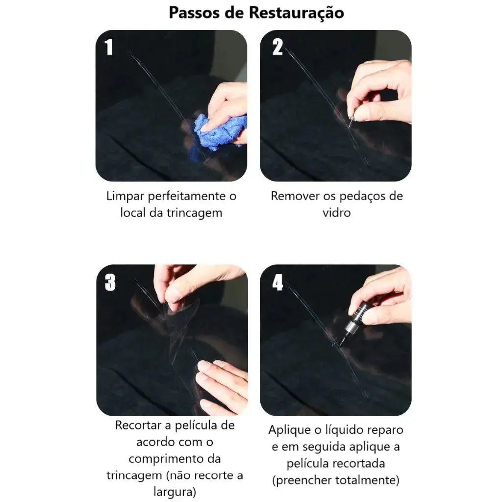 Kit Resina Reparador De Vidros Parabrisas Telas Trincados AgoraFacilita
