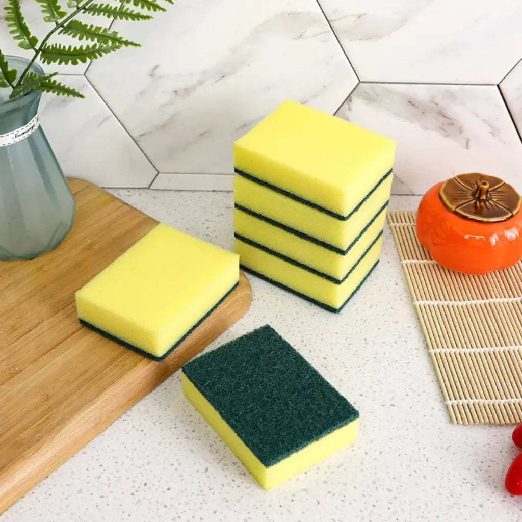 Kit com 30 Esponjas de Louça Esponflora Dupla Face Multiuso AgoraFacilita