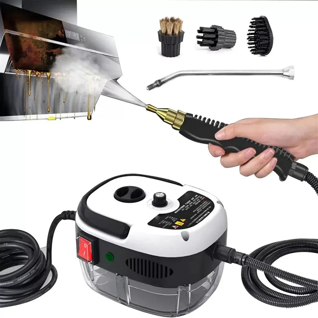 Máquina de Limpeza a Vapor 2500W com 3 Escovas 220v– Remove Gordura Pesada em Cozinha e Banheiro AgoraFacilita