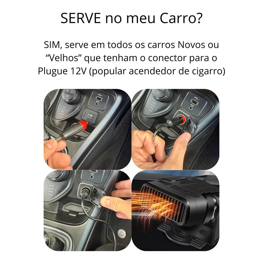 Mini Ar Condicionado Desembaçador Portatil Ventila Calor AgoraFacilita