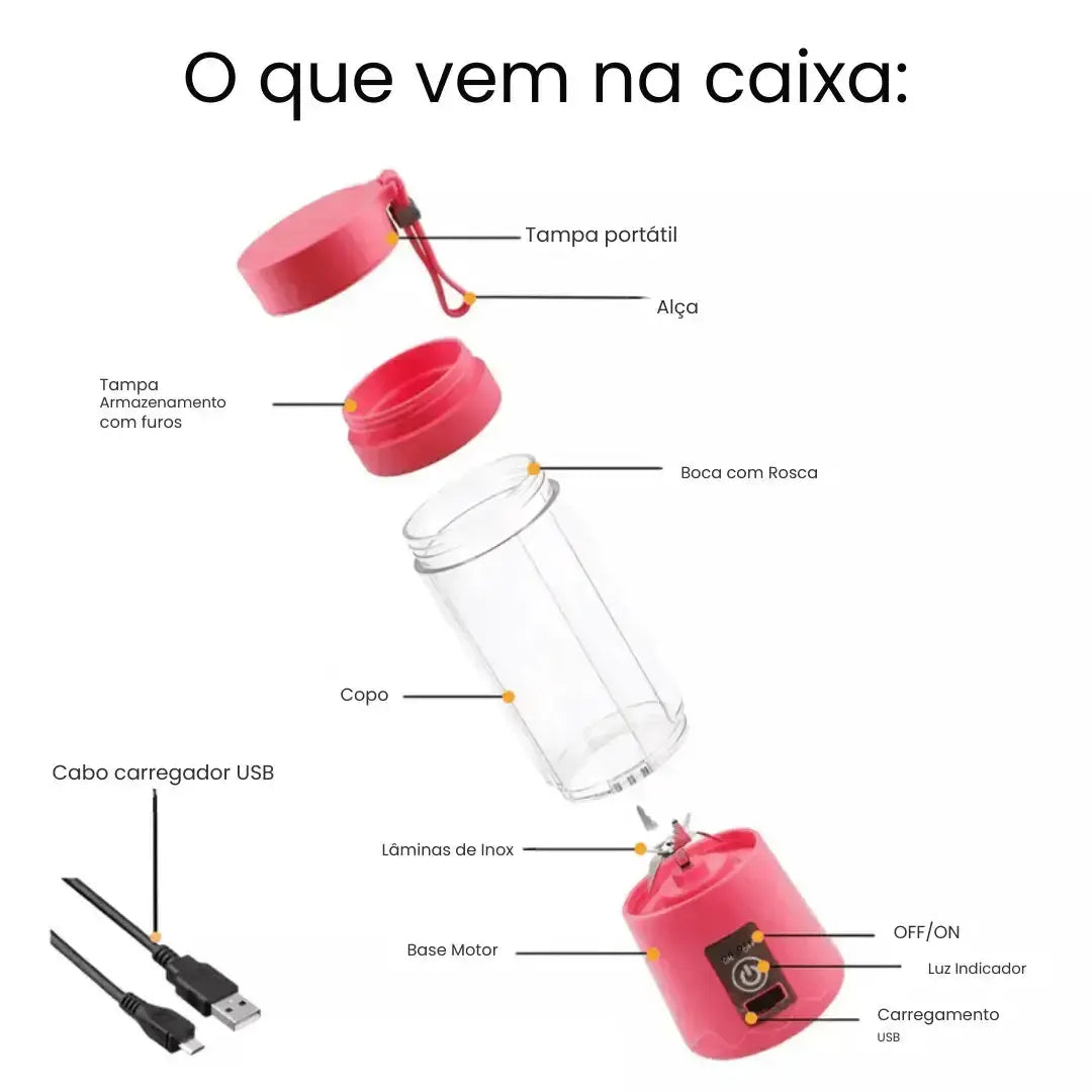 Mini Liquidificador Portátil USB Recarregável modern casa