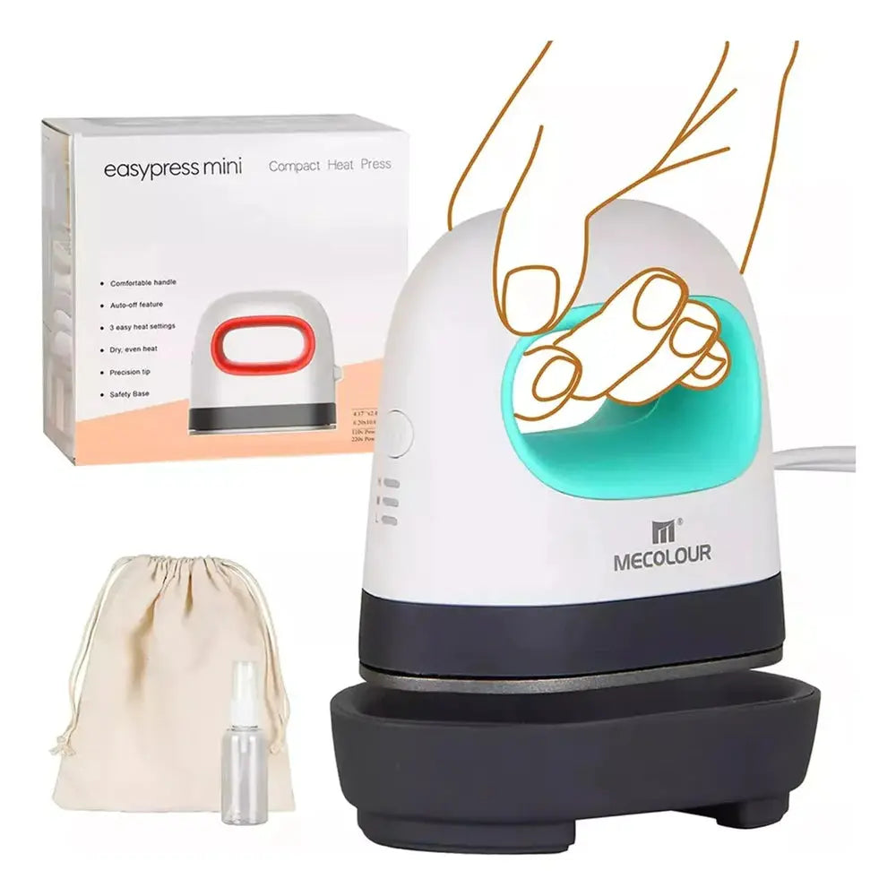 Mini Prensa Térmica Portátil Sublimação Transfer 110v/220V Vermelho Mecolour AgoraFacilita