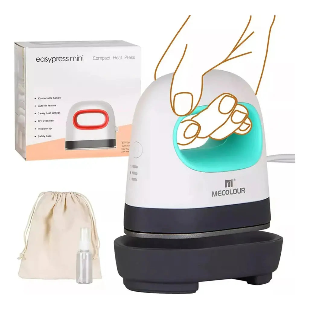 Mini Prensa Térmica Portátil Sublimação Transfer 110v/220V Vermelho Mecolour AgoraFacilita