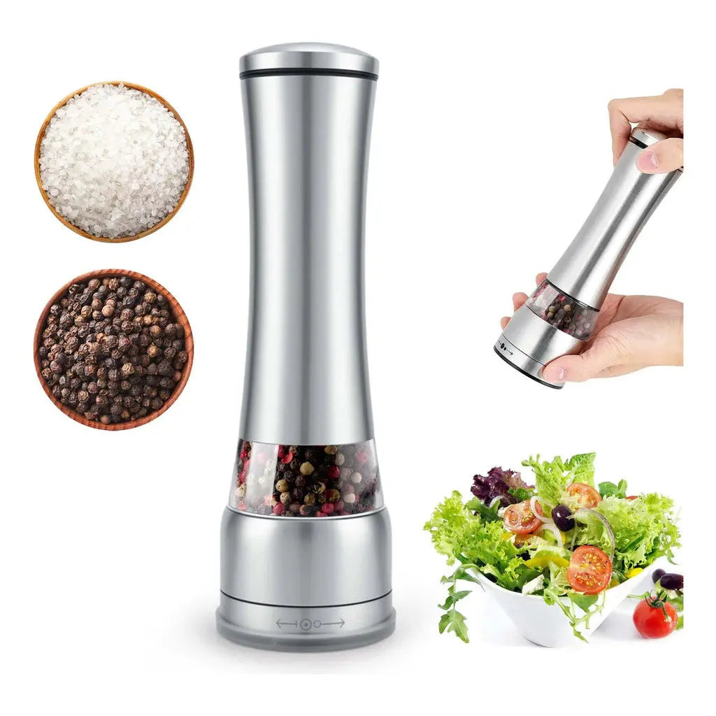 Moedor De Pimenta E Saleiro Inox Moedor De Sal 200ml AgoraFacilita