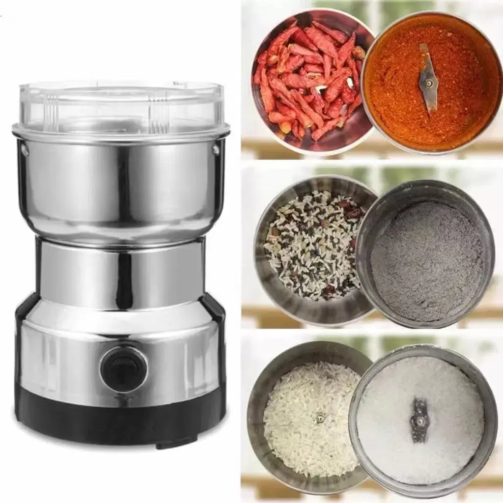 Moedor de especiarias elétrico 110V/220V, com 4 lâminas de aço inoxidável, para uso doméstico. AgoraFacilita