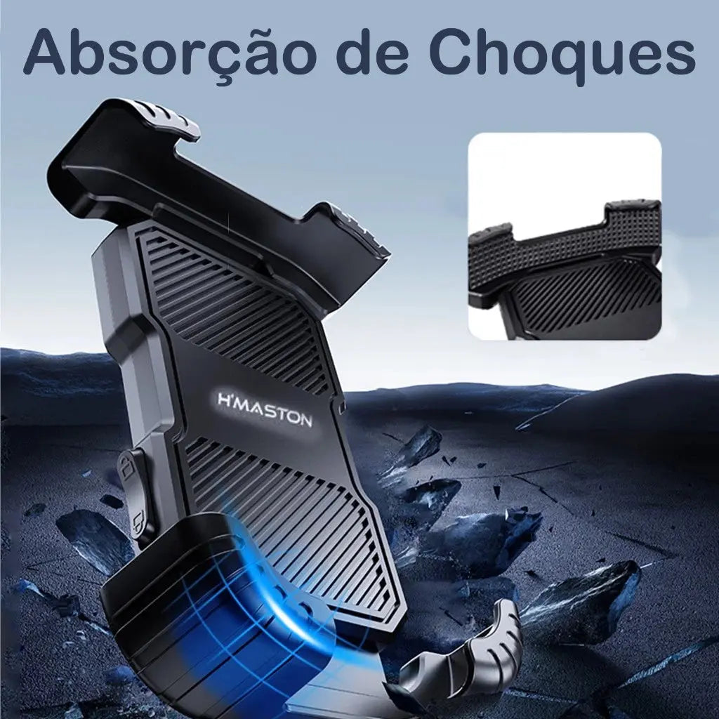Motoboy Suporte de celular para Moto Bicicleta ajustável gira 360 Robusto à prova de choque AgoraFacilita