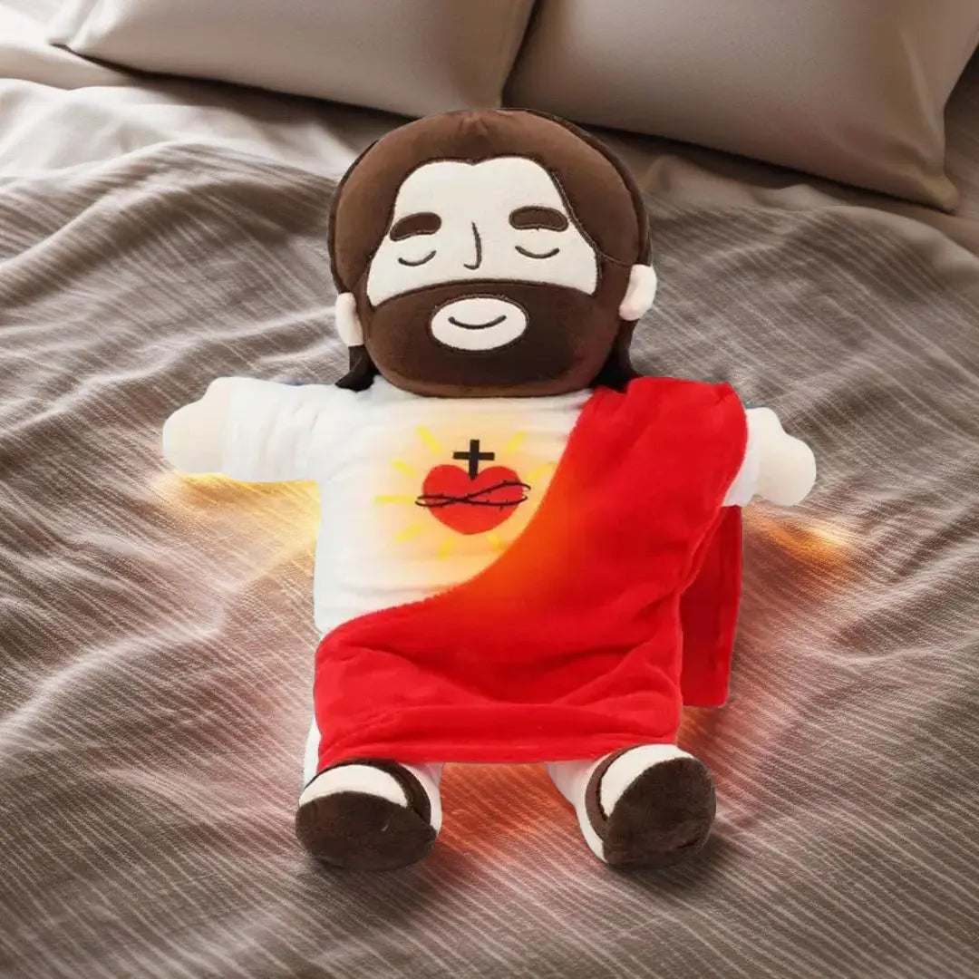 Pelúcia Jesus - que Abraça com Fé e Acalma a Alma AgoraFacilita